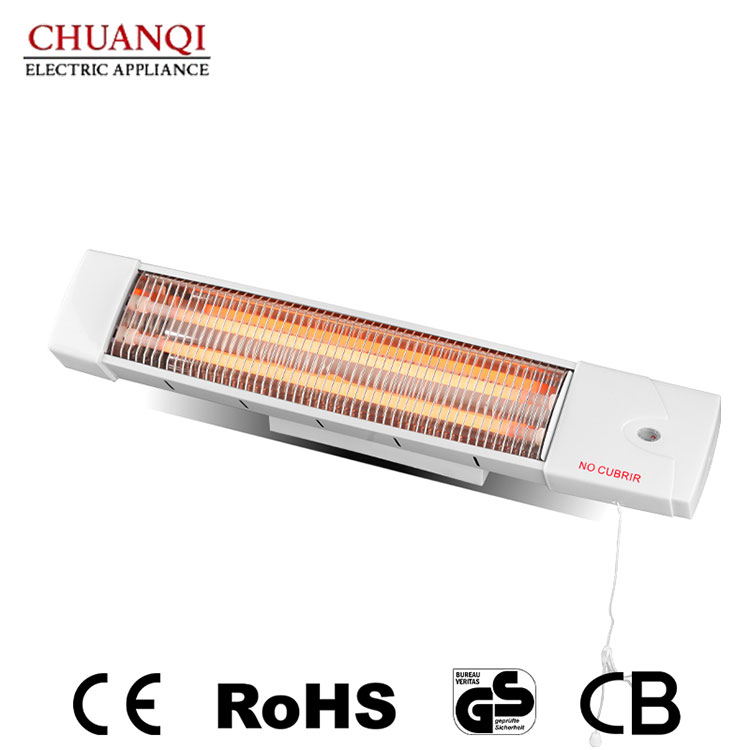 1200W 2 Tubuli Quartz Wall Mount Heater Cum excute Funiculus Switch