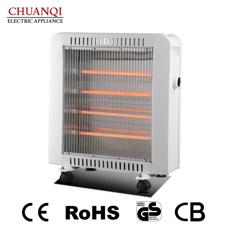 1600W 4 Tubuli Vicus Heater Cum Castoribus Novae Exemplar