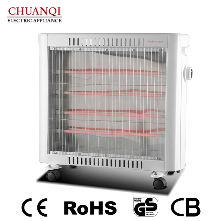 1600W 4 Tubuli Vicus Heater Cum Castoribus