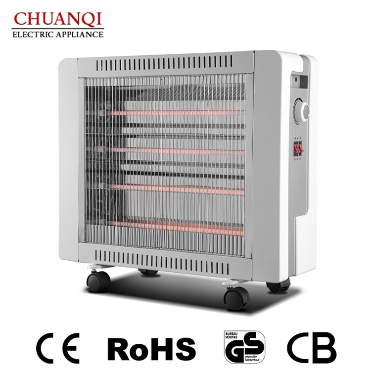 2400W 5 Tubuli Vicus Heater Cum Castoribus